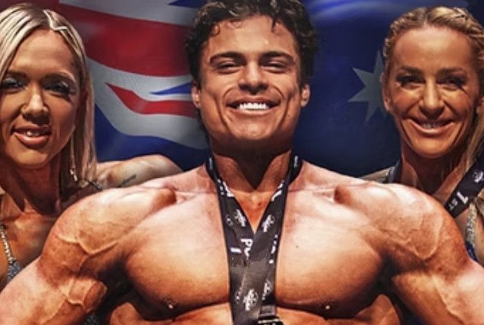 Three people smiling