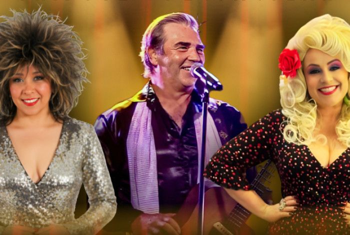 Three people smiling