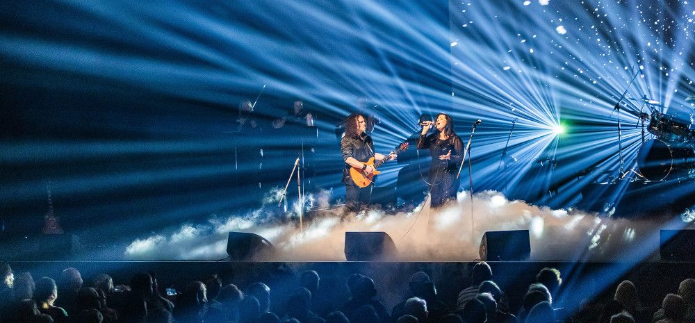 A band playing on stage