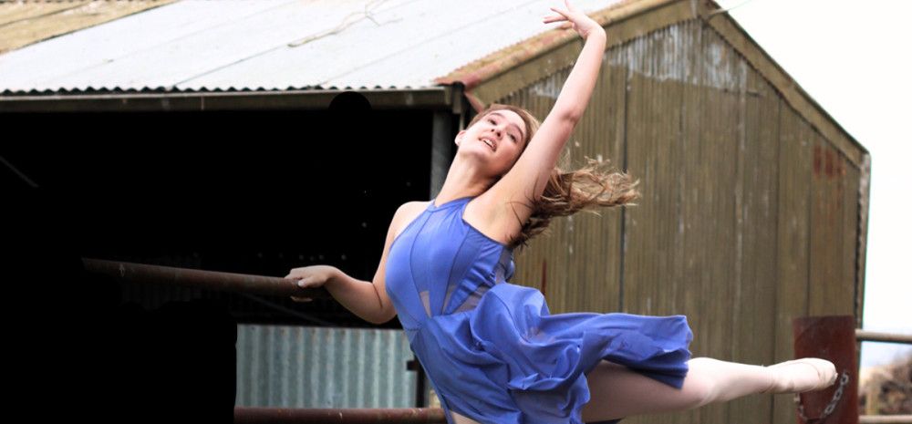 A ballerina dancing