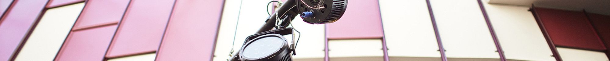 Lighting in Drum Theatre foyer